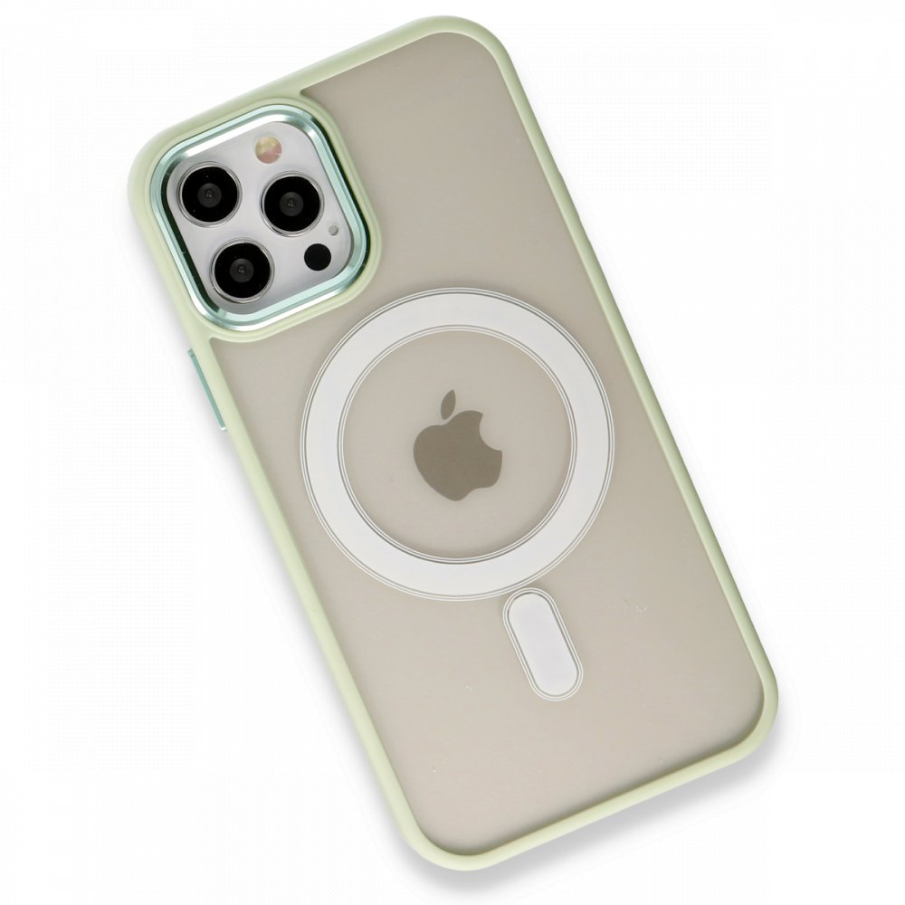Newface iPhone 12 Pro Max Kılıf Room Magneticsafe Silikon - Su Yeşili