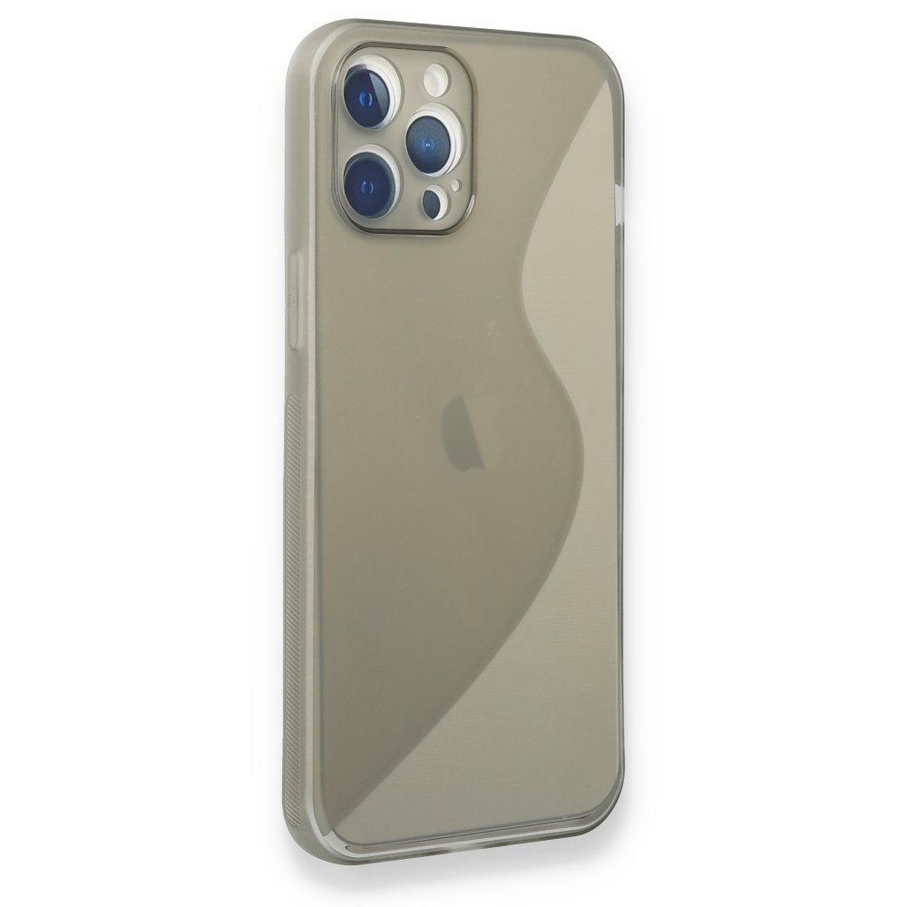Newface iPhone 12 Pro Max Kılıf S Silikon - Gri