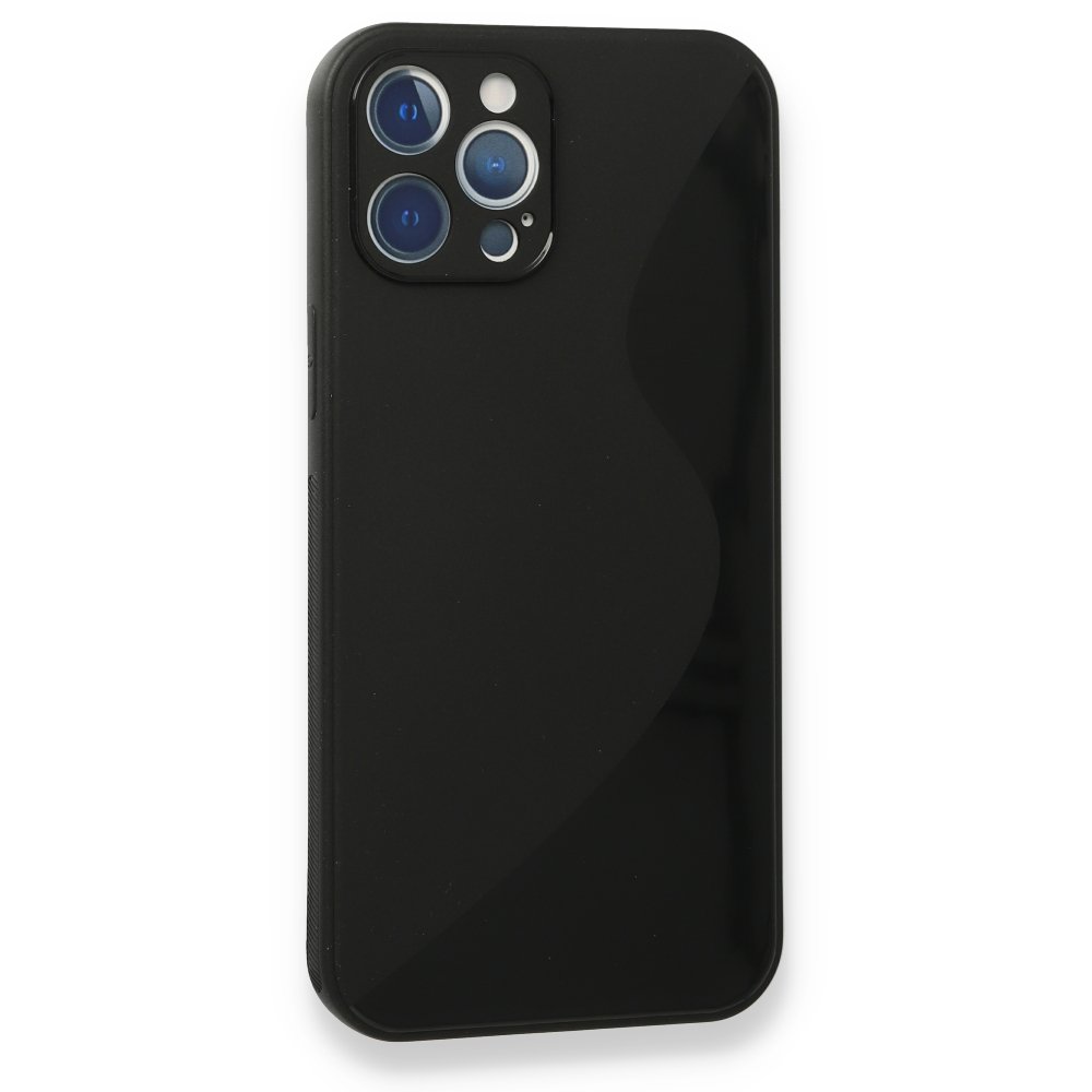 Newface iPhone 12 Pro Max Kılıf S Silikon - Siyah