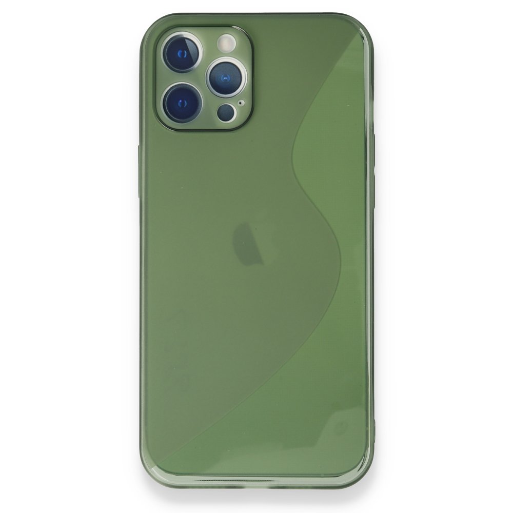 Newface iPhone 12 Pro Max Kılıf S Silikon - Yeşil