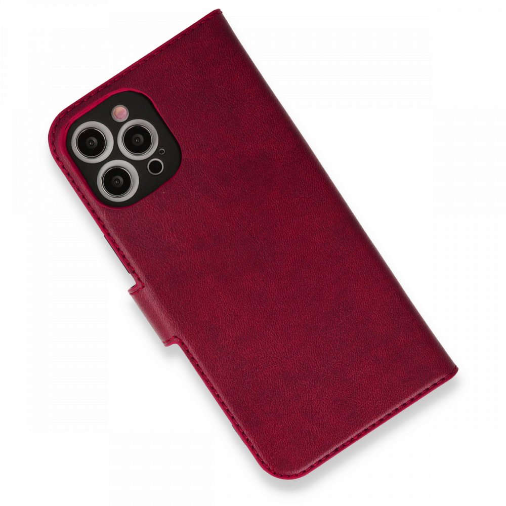 Newface iPhone 12 Pro Max Kılıf Trend S Plus Kapaklı Kılıf - Kırmızı