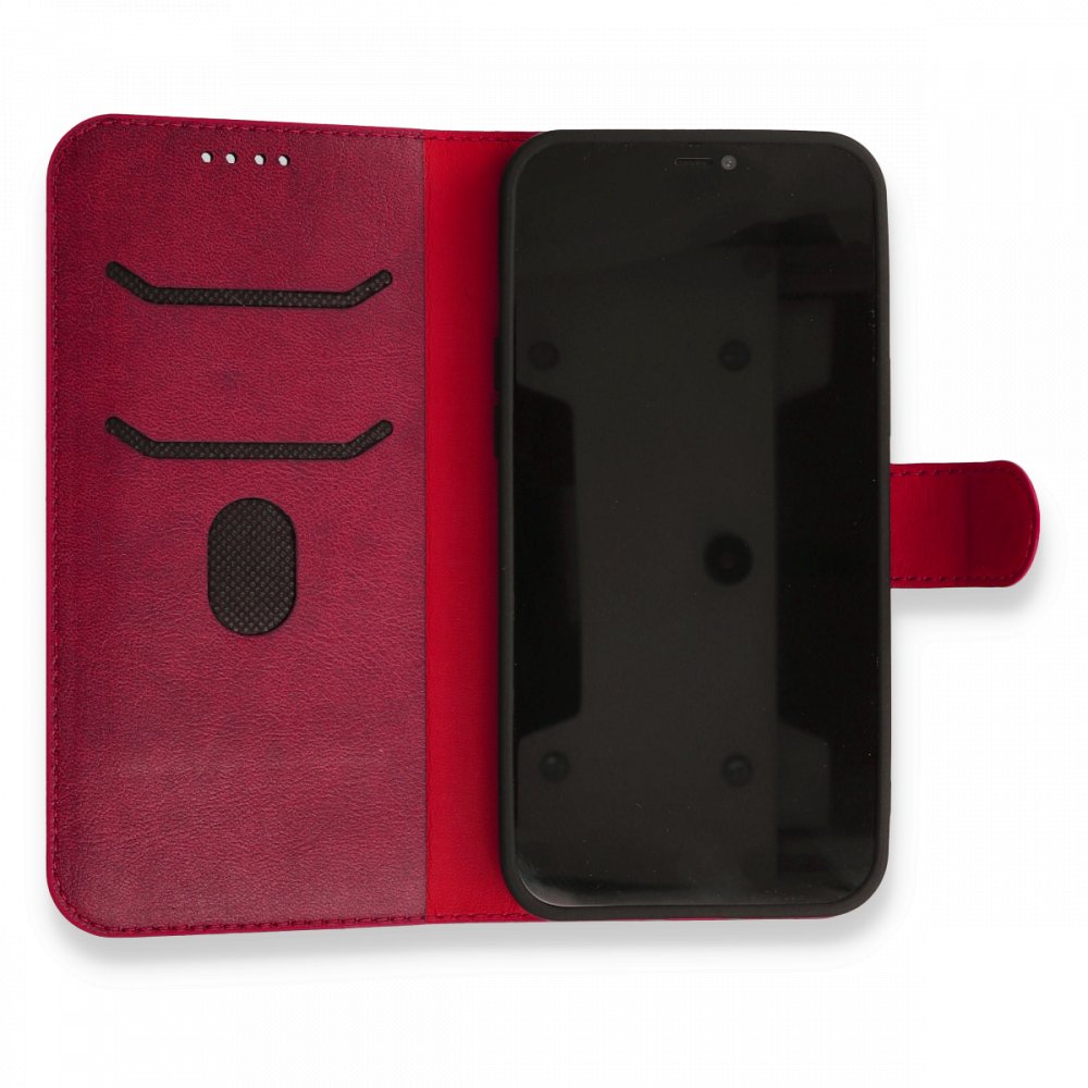 Newface iPhone 12 Pro Max Kılıf Trend S Plus Kapaklı Kılıf - Kırmızı