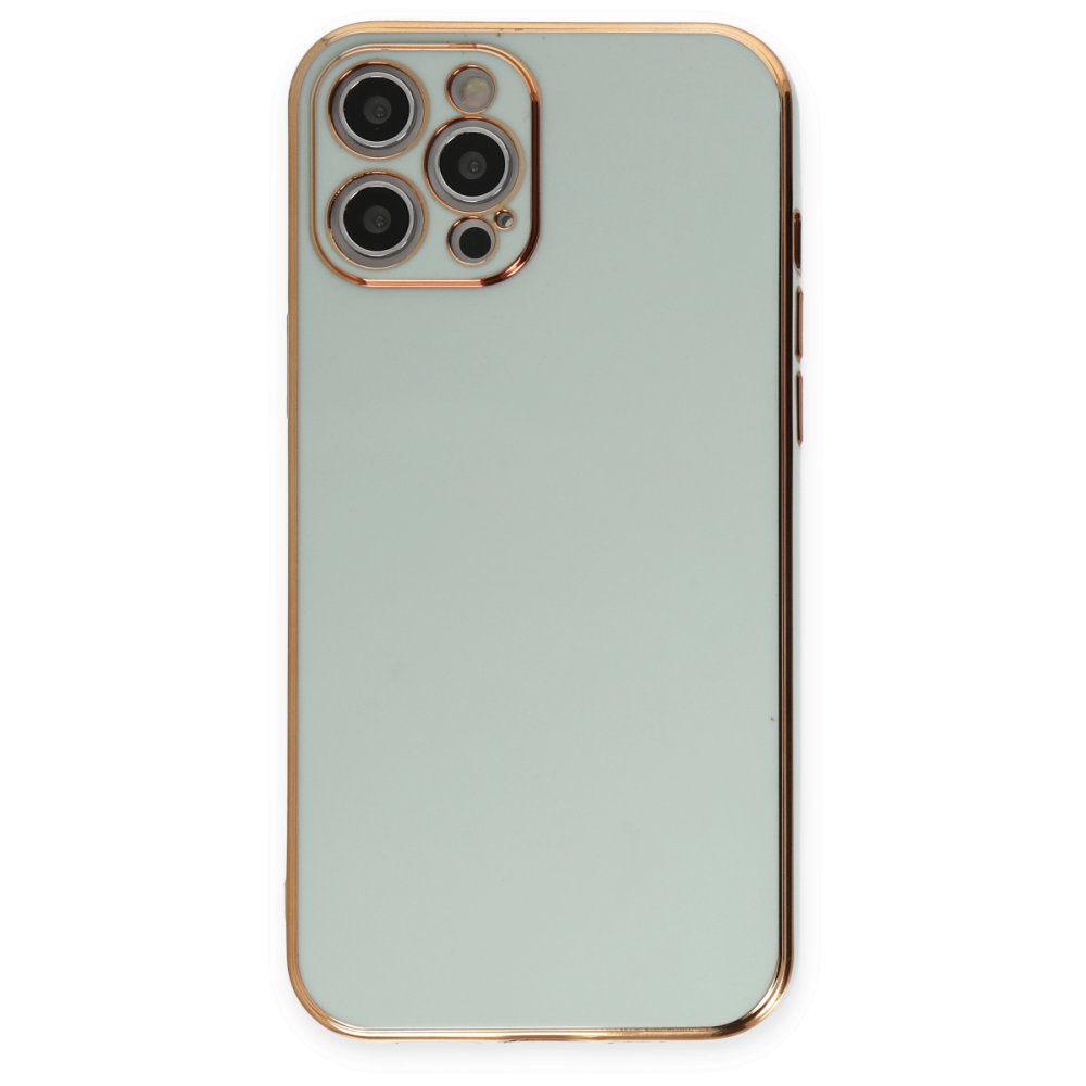 Newface iPhone 12 Pro Max Kılıf Volet Silikon - Açık Yeşil