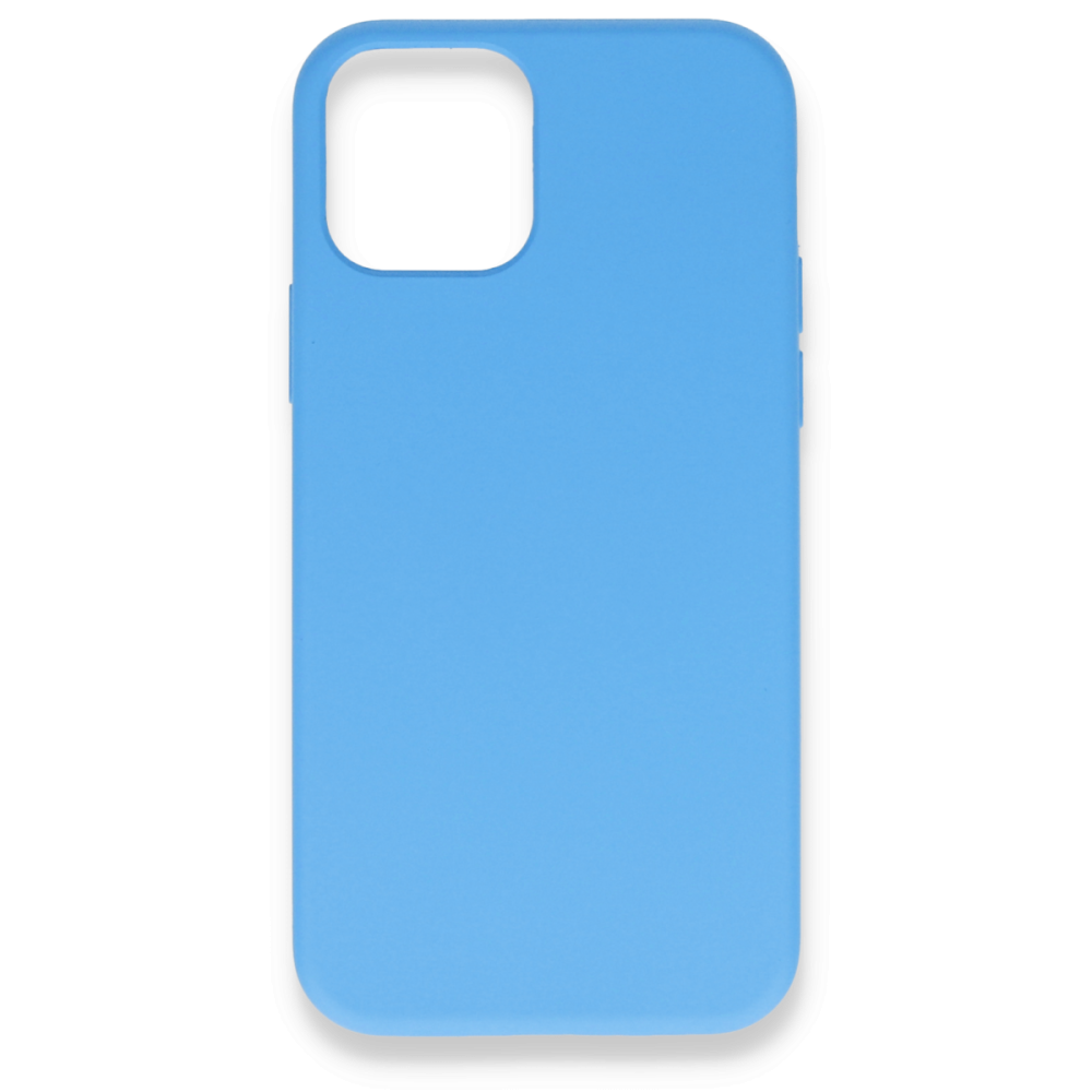 Newface iPhone 12 Pro Max Kılıf Nano içi Kadife Silikon - Mavi