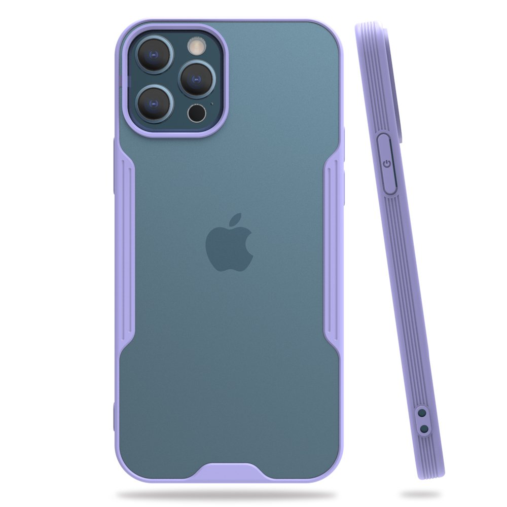 Newface iPhone 12 Pro Max Kılıf Platin Silikon - Lila