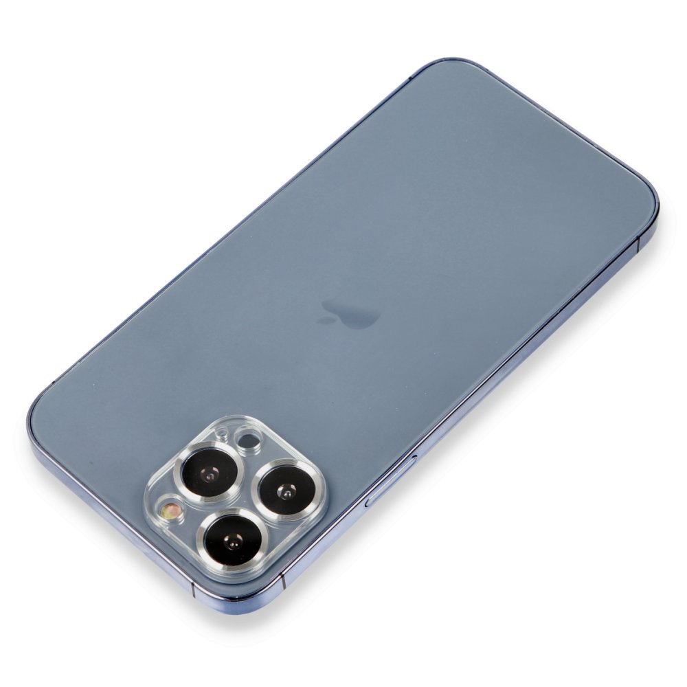 Newface iPhone 12 Pro Metal Kamera Lens Koruma Cam - Gümüş