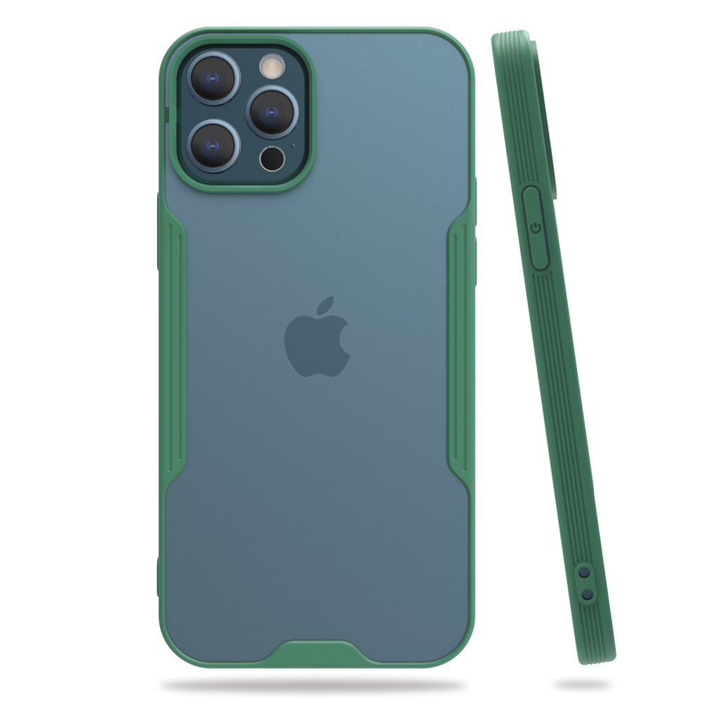 Newface iPhone 12 Pro Kılıf Platin Silikon - Yeşil