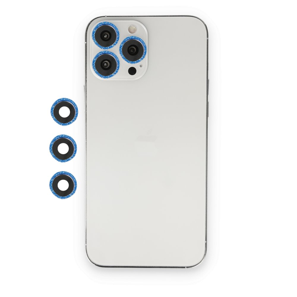 Newface iPhone 12 Pro Shine Kamera Lens - Mavi