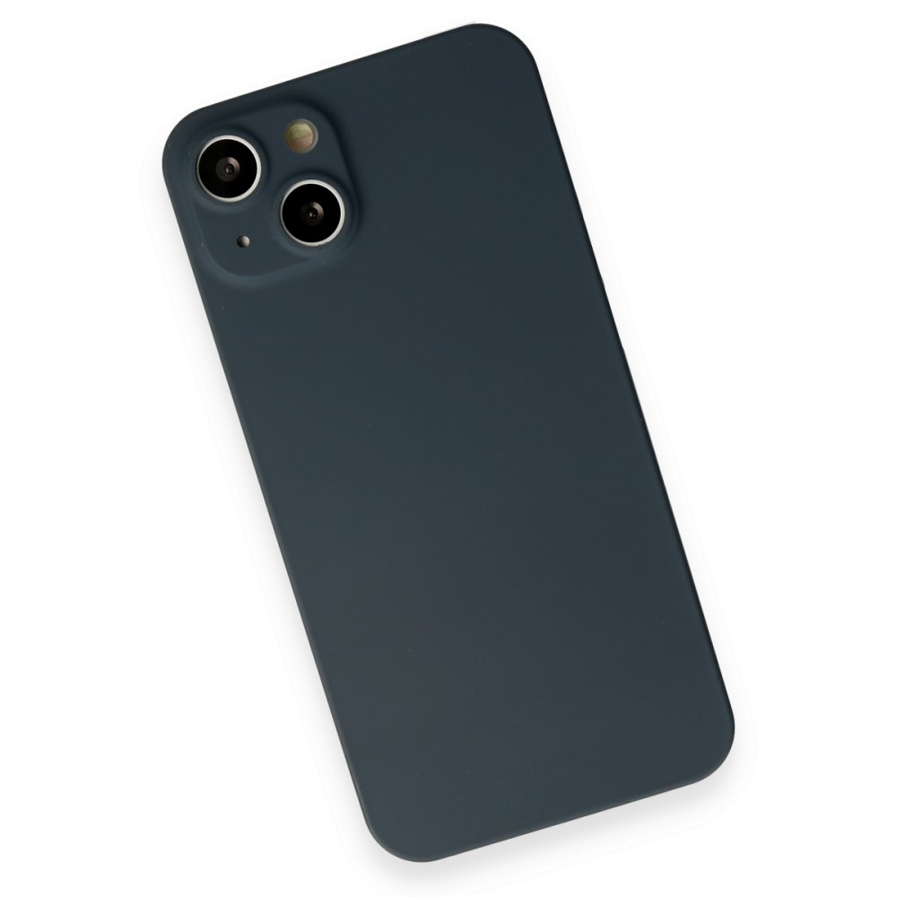 Newface iPhone 13 Kılıf 360 Mat Full Body Silikon Kapak - Açık Mavi