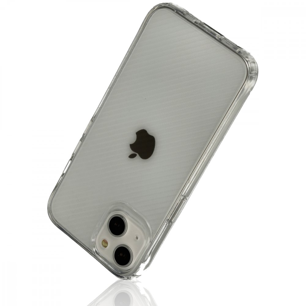 Newface iPhone 13 Kılıf 3D Vera Karbon Silikon - Şeffaf