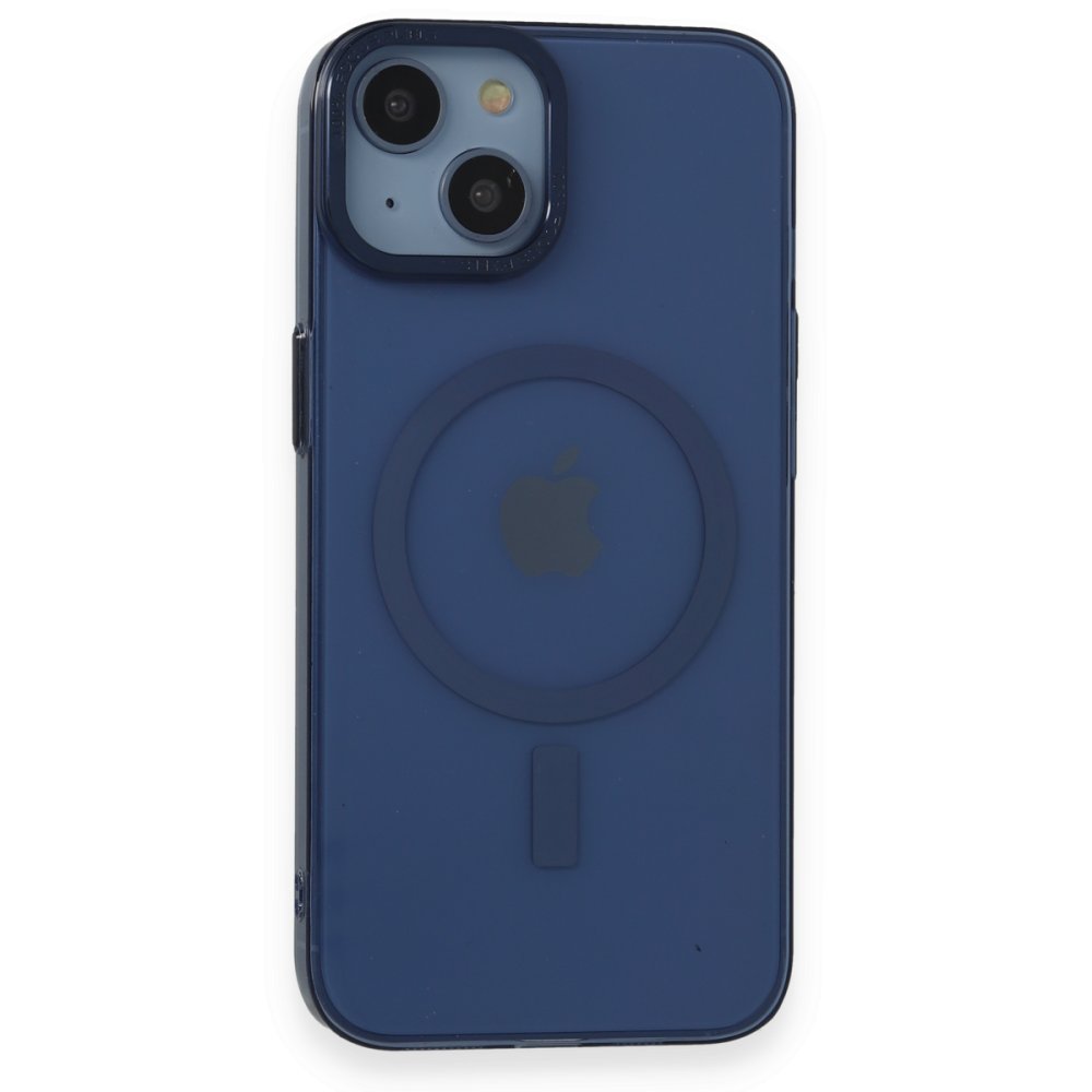 Newface iPhone 13 Kılıf Anka PC Magneticsafe Sert Metal Kapak - Lacivert