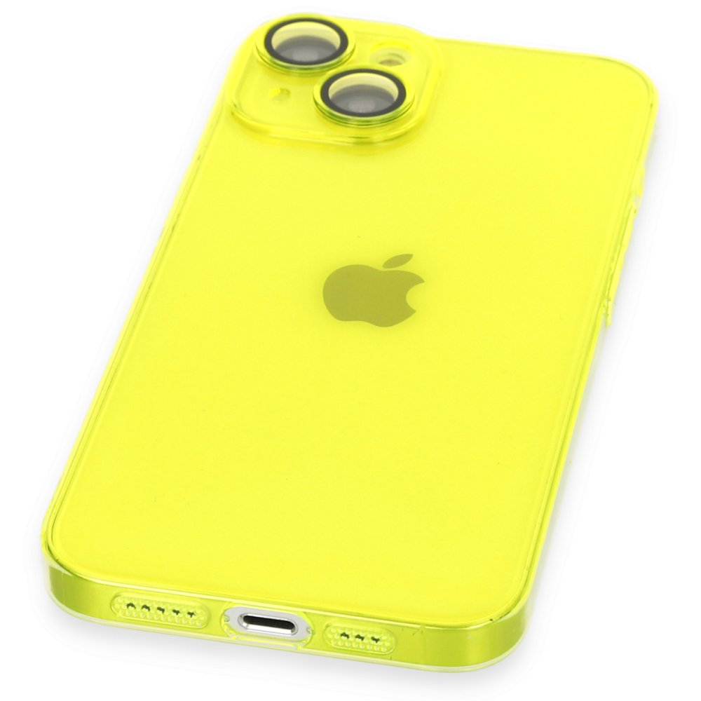 Newface iPhone 13 Kılıf Armada Lensli Kapak - Sarı