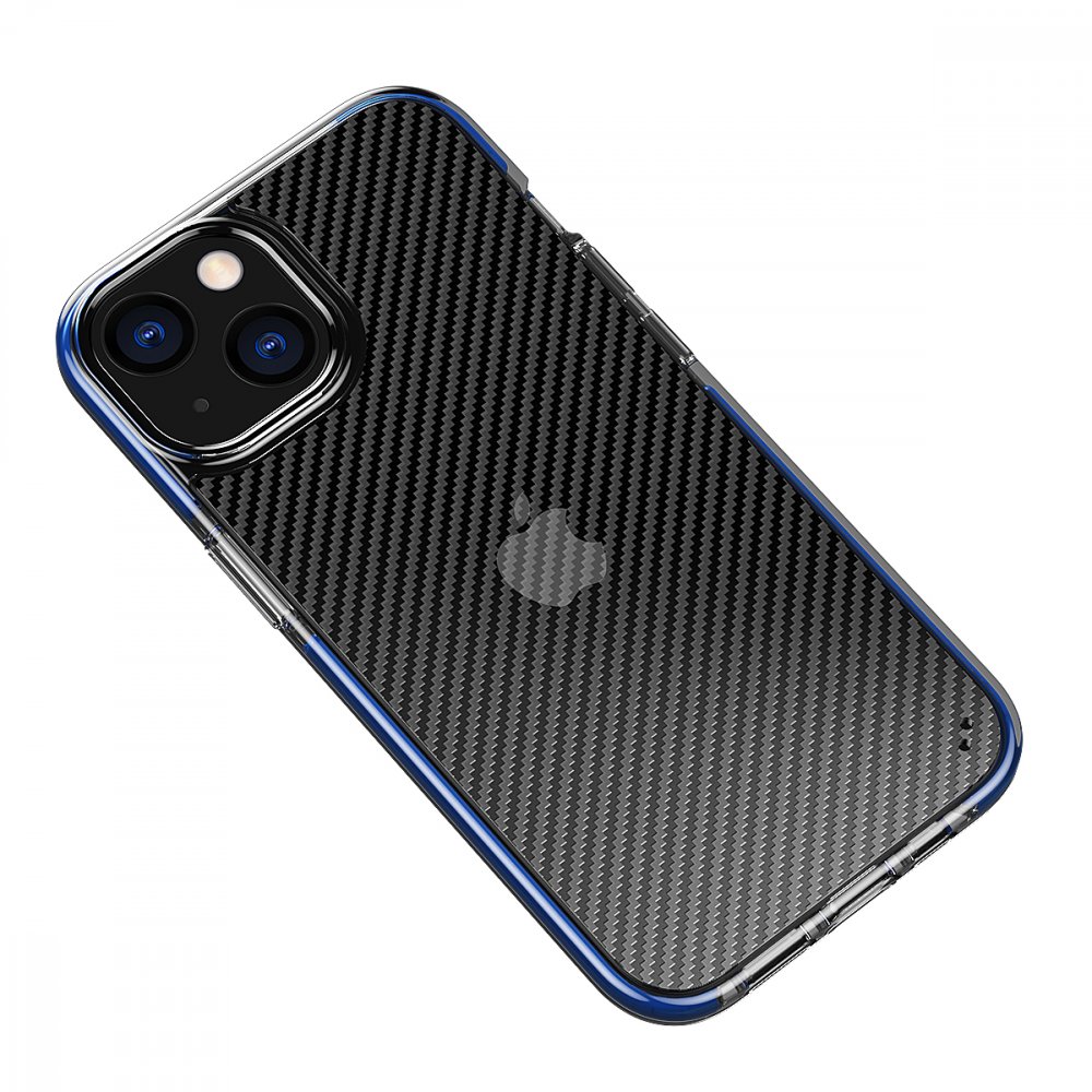 Newface iPhone 13 Kılıf Bambi Karbon Silikon - Mavi