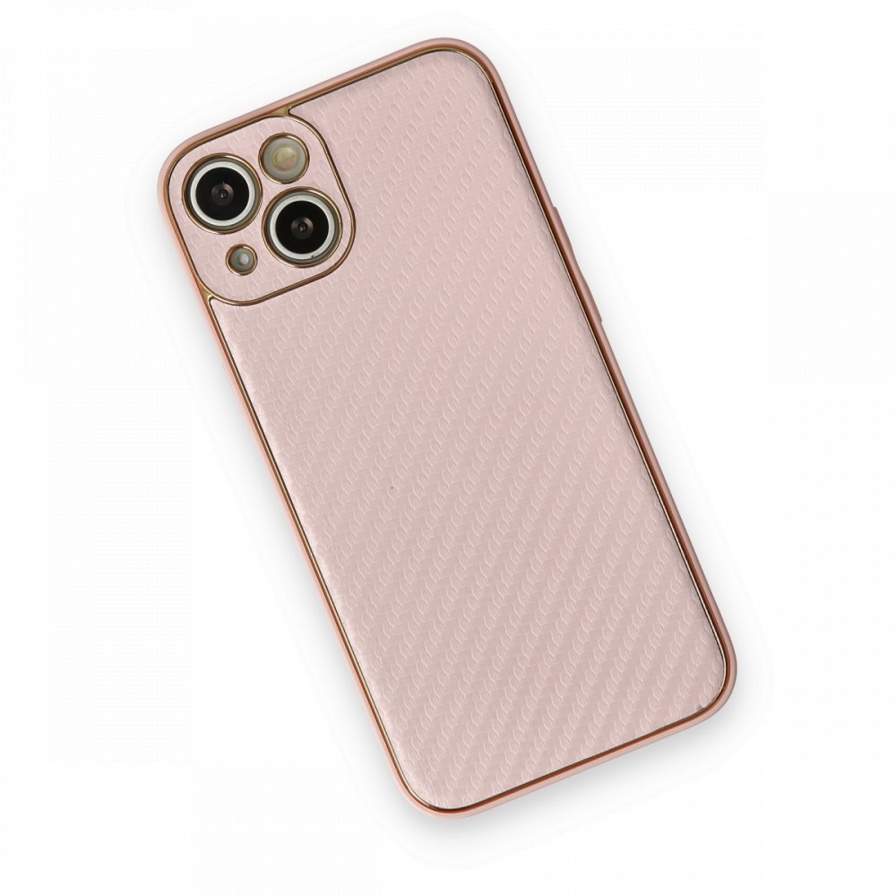 Newface iPhone 13 Kılıf Coco Karbon Silikon - Pembe