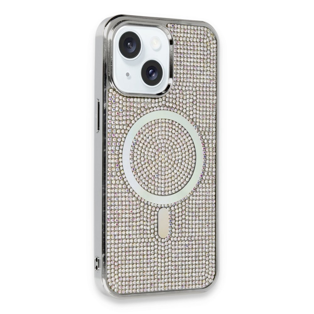 Newface iPhone 13 Kılıf Diamond Magsafe Kapak - Rainbow