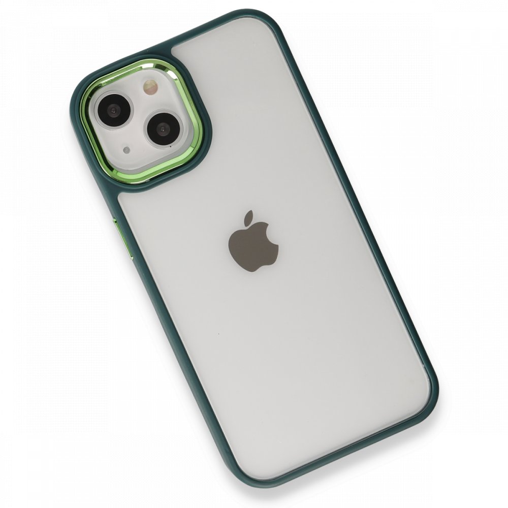 Newface iPhone 14 Plus Kılıf Dora Kapak - Haki Yeşil