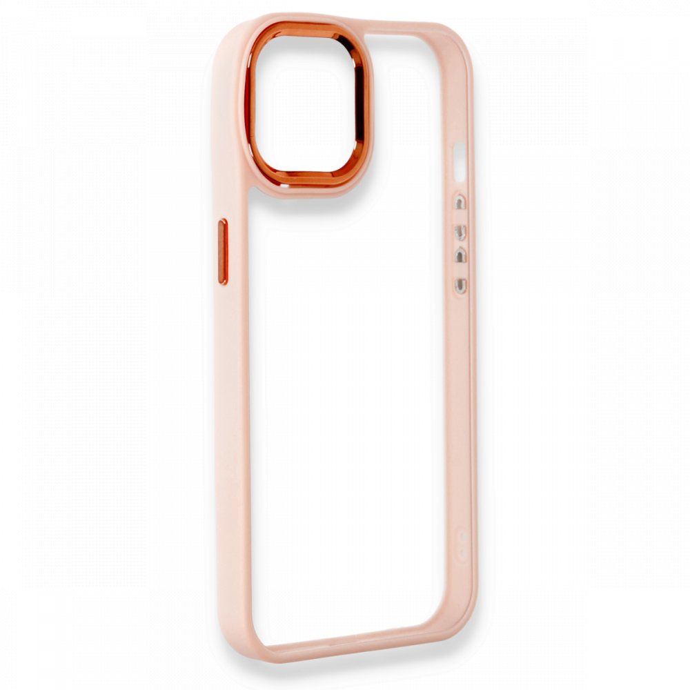 Newface iPhone 14 Plus Kılıf Dora Kapak - Pudra