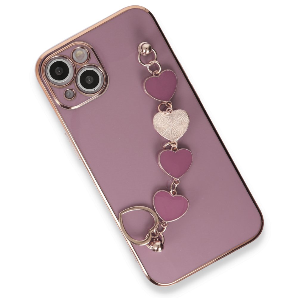 Newface iPhone 13 Kılıf Esila Silikon - Mor