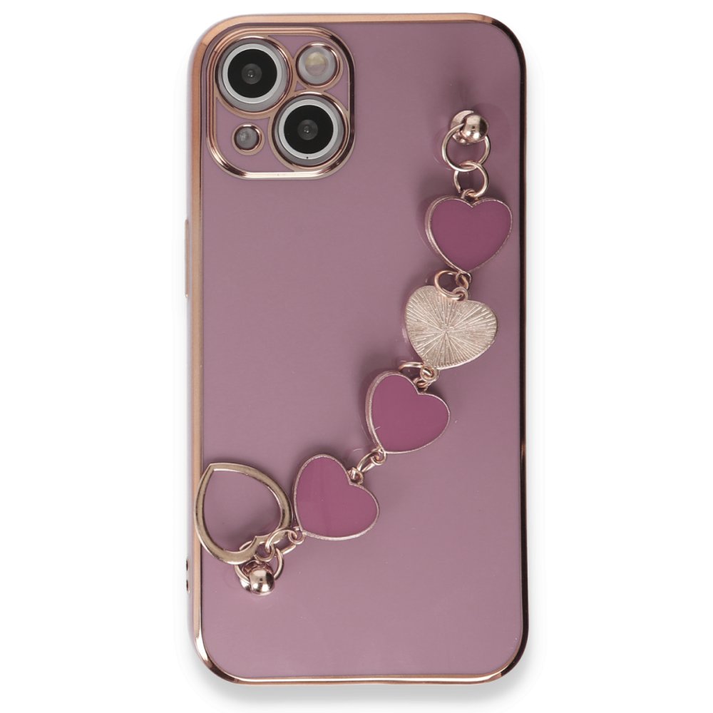 Newface iPhone 13 Kılıf Esila Silikon - Mor