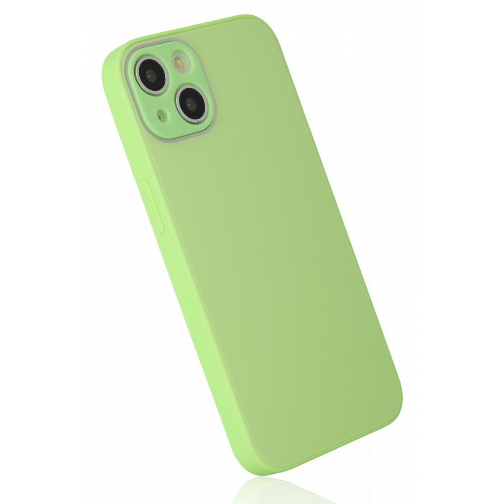 Newface iPhone 13 Kılıf Glass Kapak - Açık Yeşil