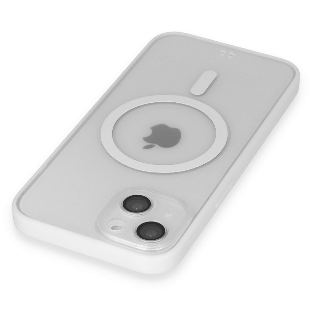 Newface iPhone 13 Kılıf Grand Magneticsafe Kapak - Beyaz