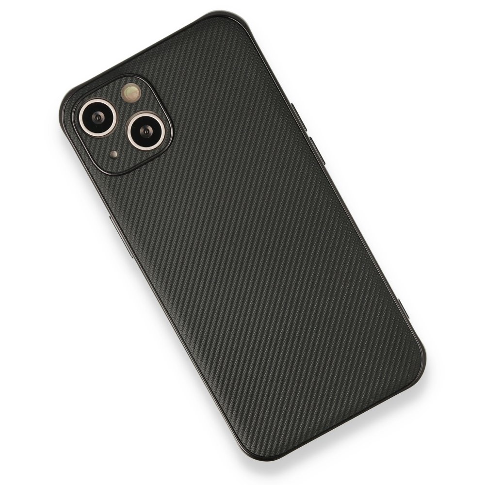 Newface iPhone 13 Kılıf Harbon Silikon - Siyah