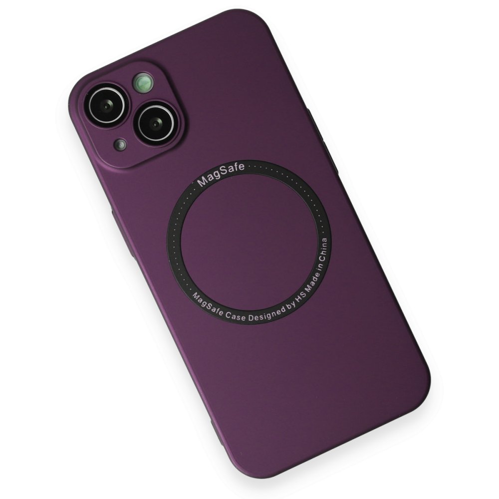 Newface iPhone 13 Kılıf Jack Magneticsafe Lens Silikon - Mürdüm