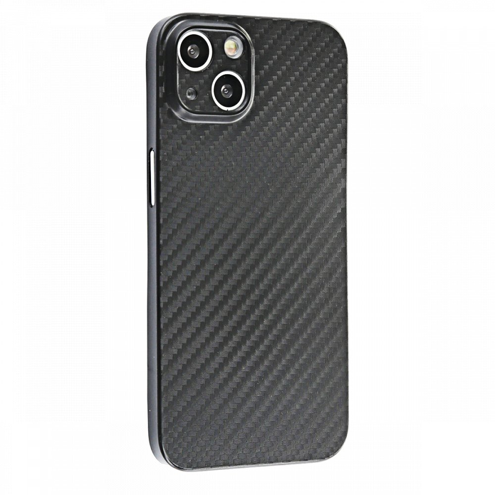 Newface iPhone 13 Kılıf Karbon PP Silikon - Siyah