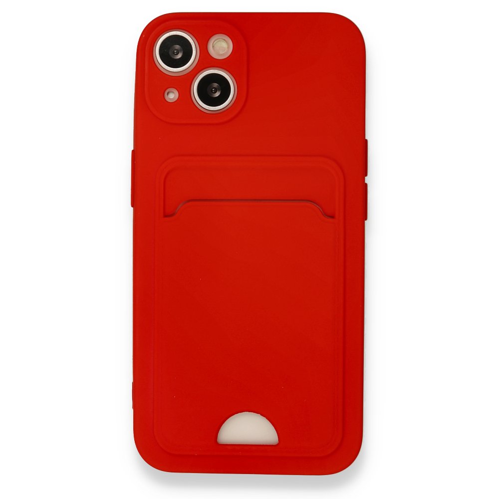 Newface iPhone 13 Kılıf Kelvin Kartvizitli Silikon - Kırmızı