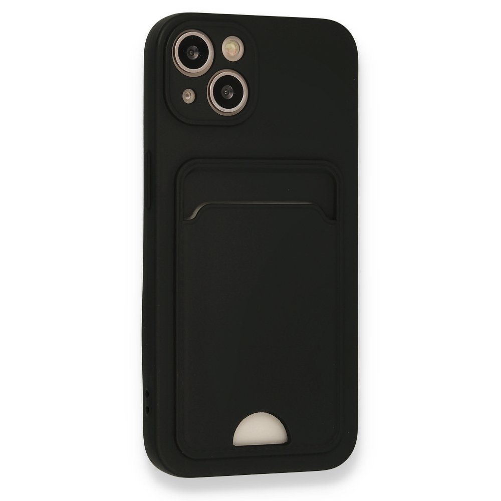 Newface iPhone 13 Kılıf Kelvin Kartvizitli Silikon - Siyah