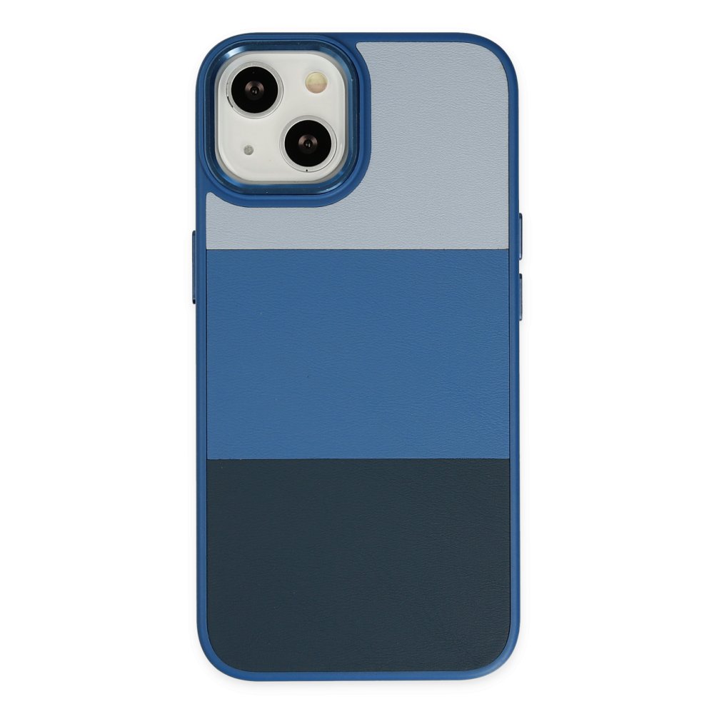 Newface iPhone 13 Kılıf King Kapak - Açık Mavi-Lacivert