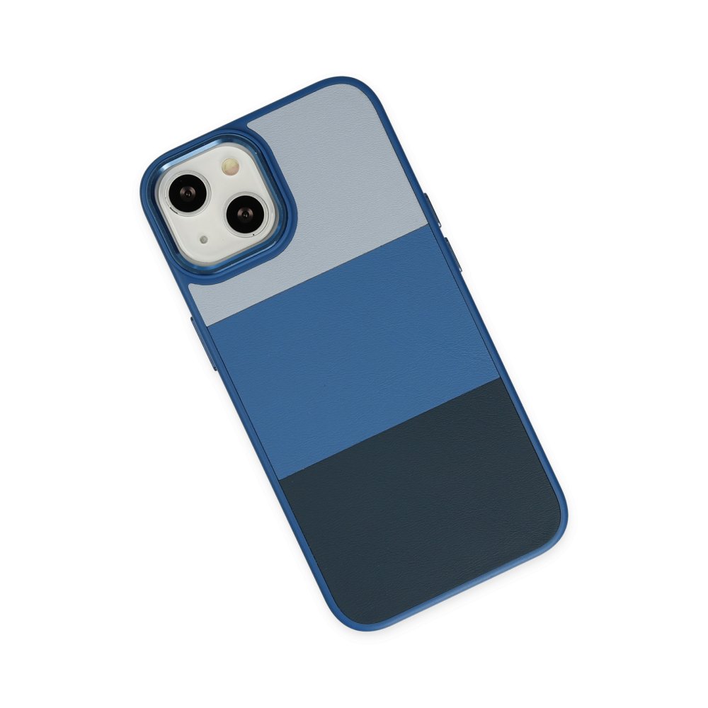 Newface iPhone 13 Kılıf King Kapak - Açık Mavi-Lacivert