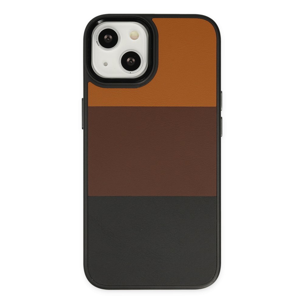 Newface iPhone 13 Kılıf King Kapak - Taba-Siyah
