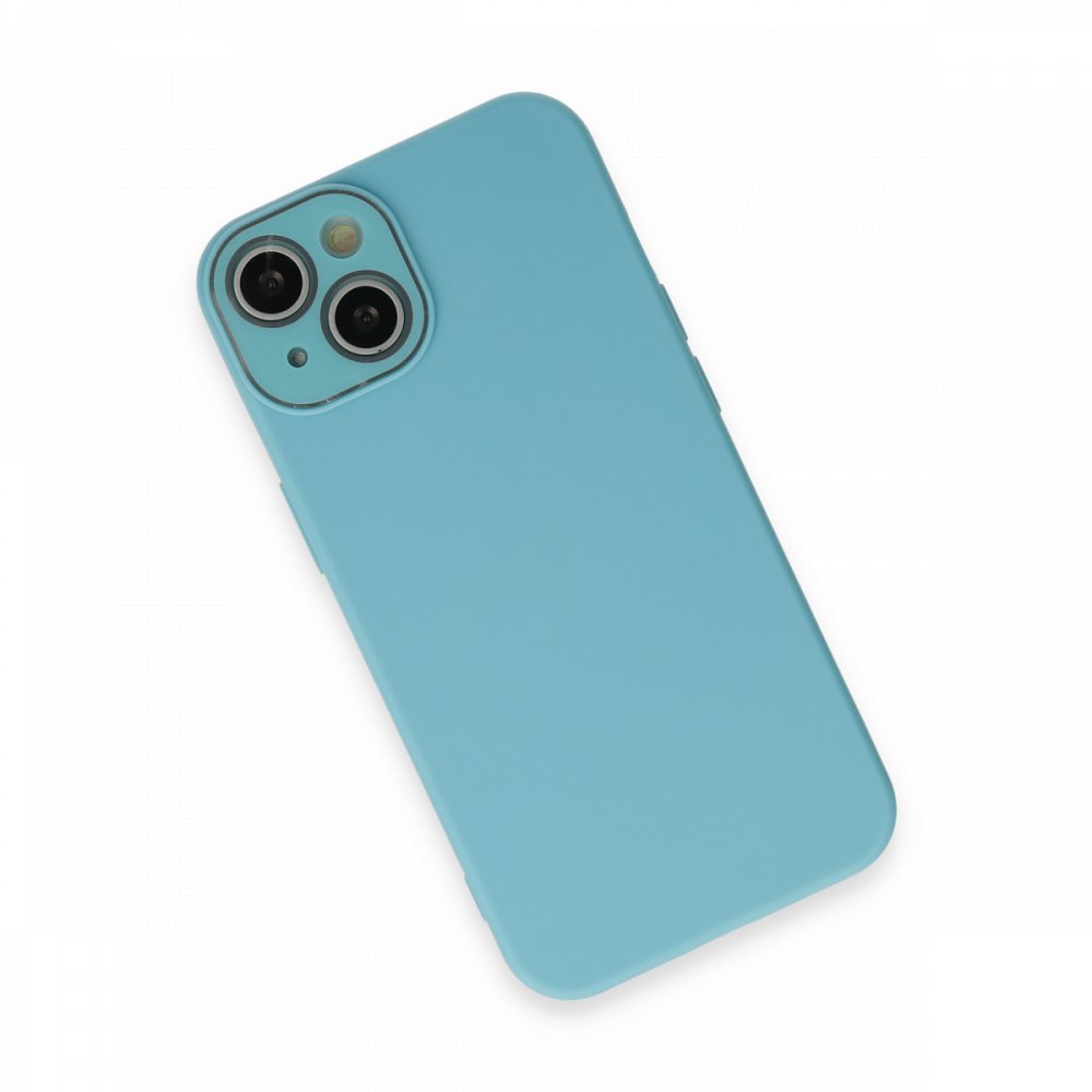 Newface iPhone 13 Kılıf Lansman Glass Kapak - Mavi