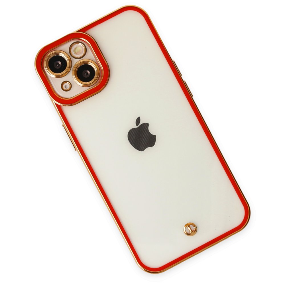 Newface iPhone 13 Kılıf Liva Lens Silikon - Kırmızı