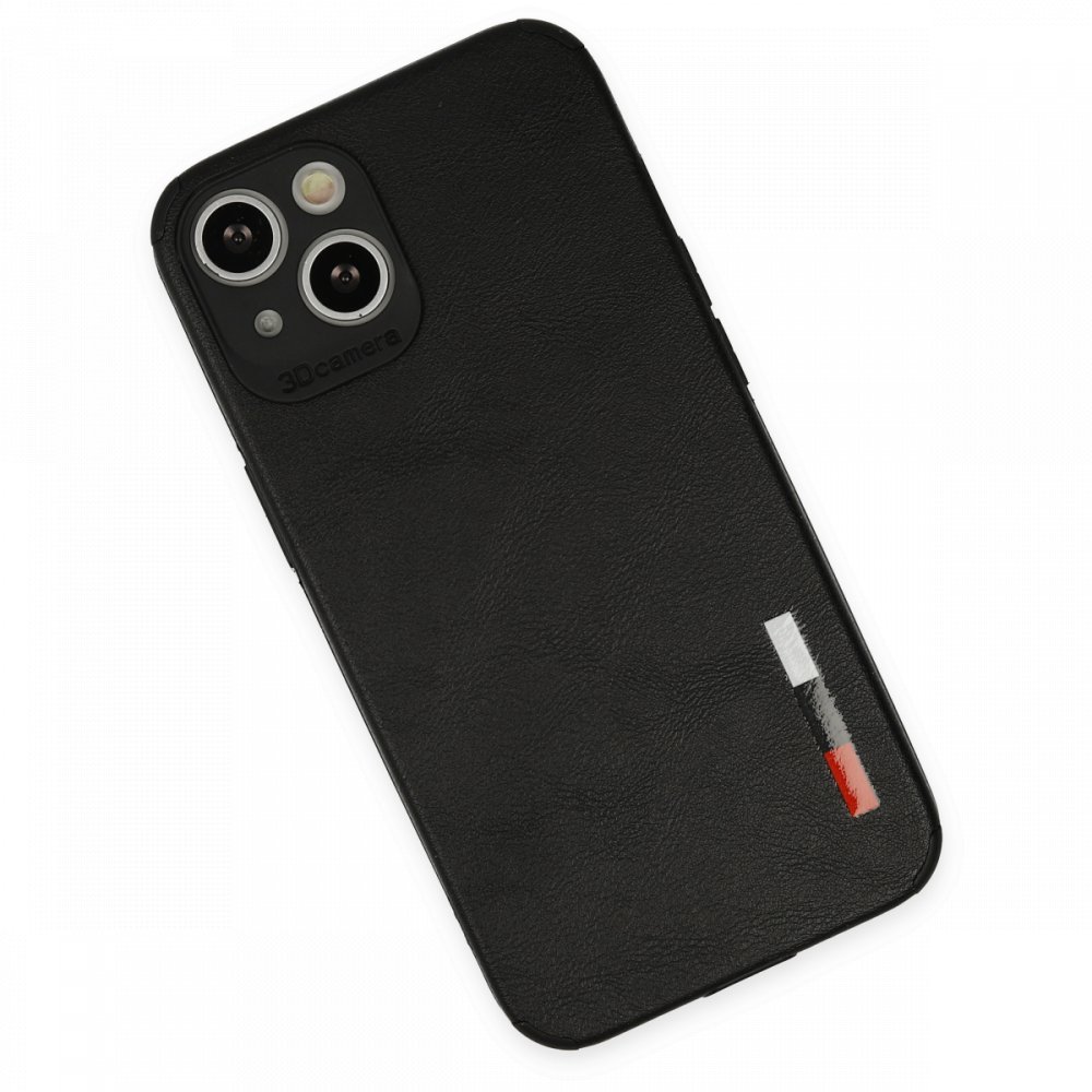 Newface iPhone 13 Kılıf Loop Deri Silikon - Siyah