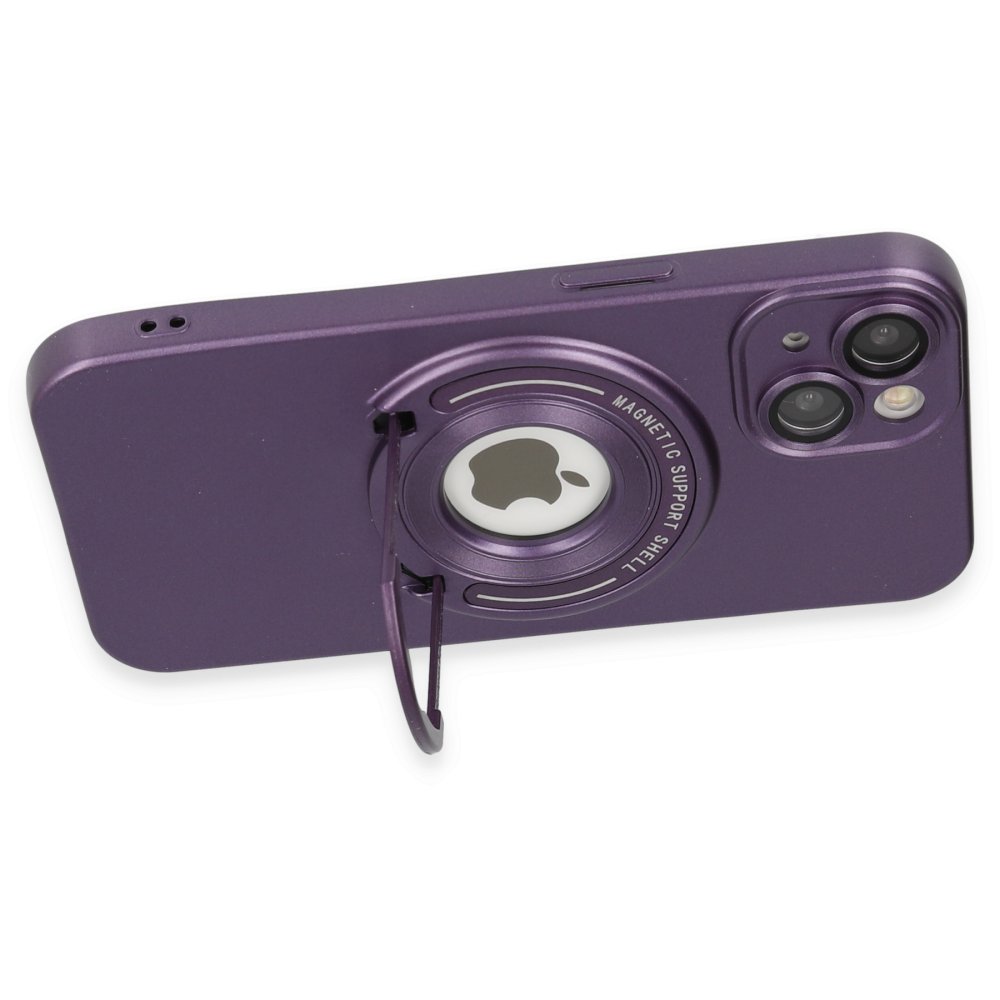 Newface iPhone 13 Kılıf Lukka Magneticsafe Kapak - Derin Mor