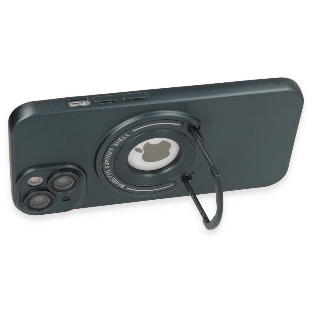 Newface iPhone 13 Kılıf Lukka Magneticsafe Kapak - Koyu Yeşil