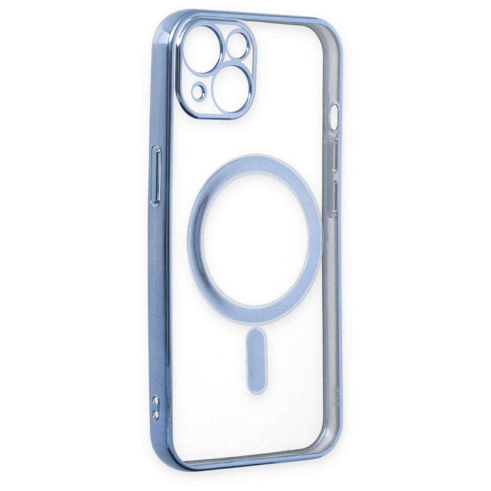 Newface iPhone 13 Kılıf Magneticsafe Lazer Silikon - Sierra Blue