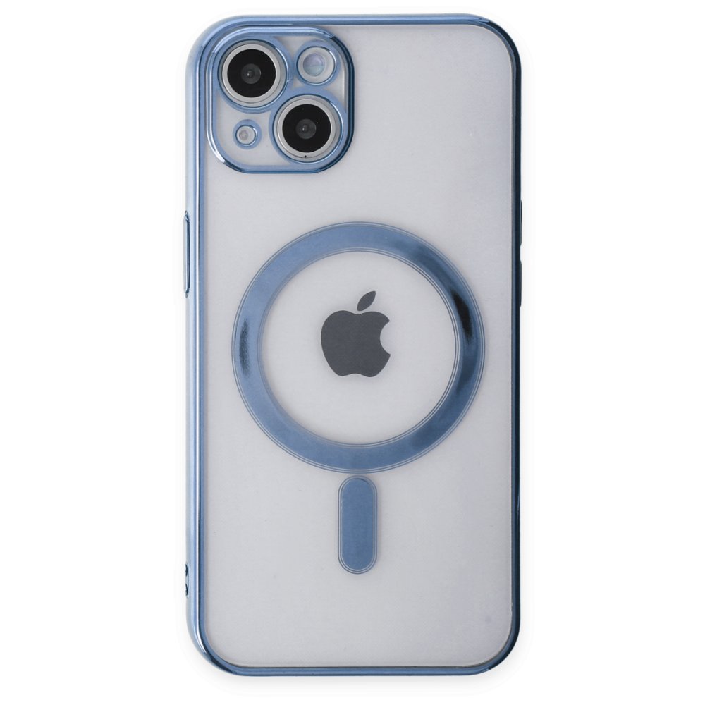 Newface iPhone 13 Kılıf Magneticsafe Lazer Silikon - Sierra Blue