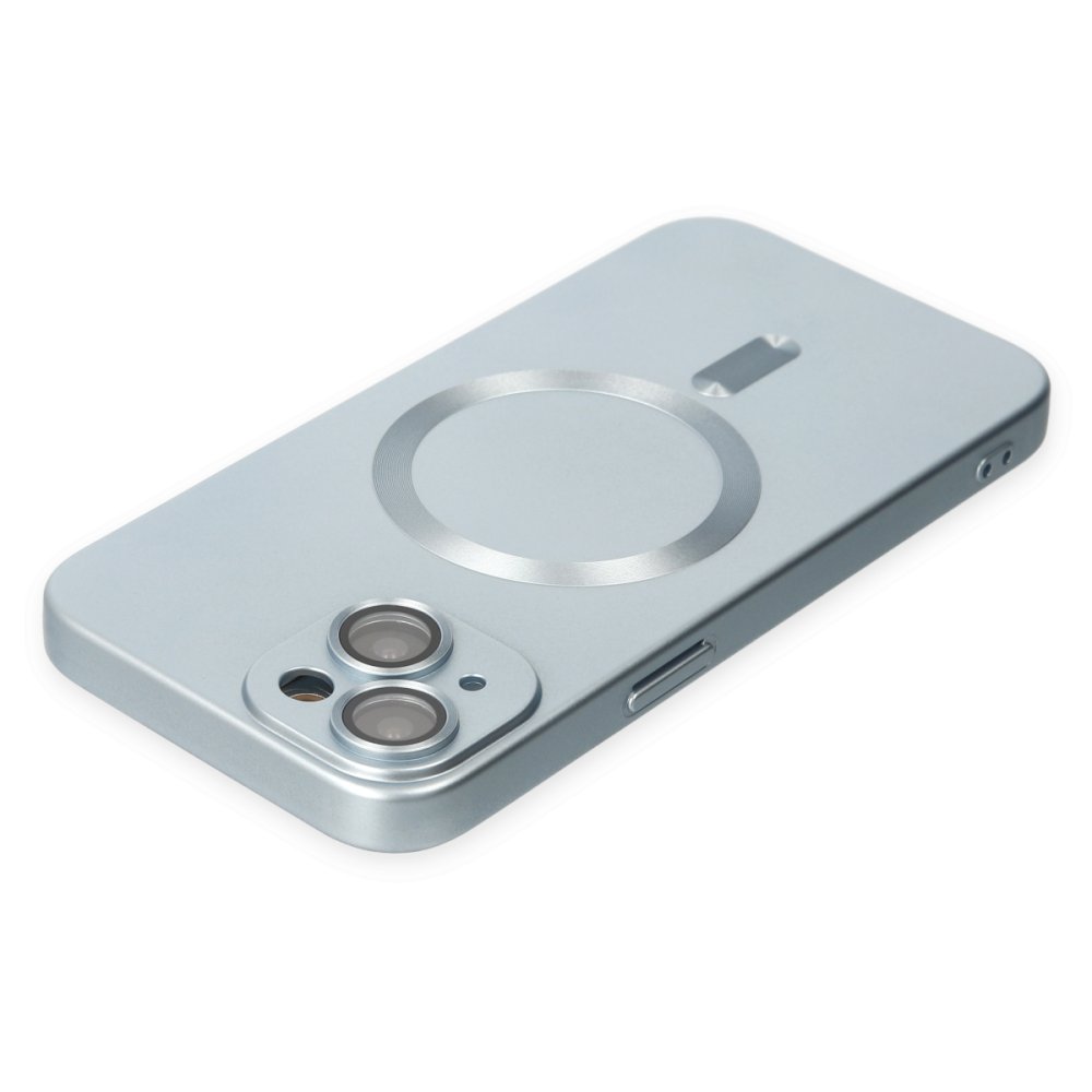 Newface iPhone 13 Kılıf Moshi Lens Magneticsafe Silikon - Sierra Blue