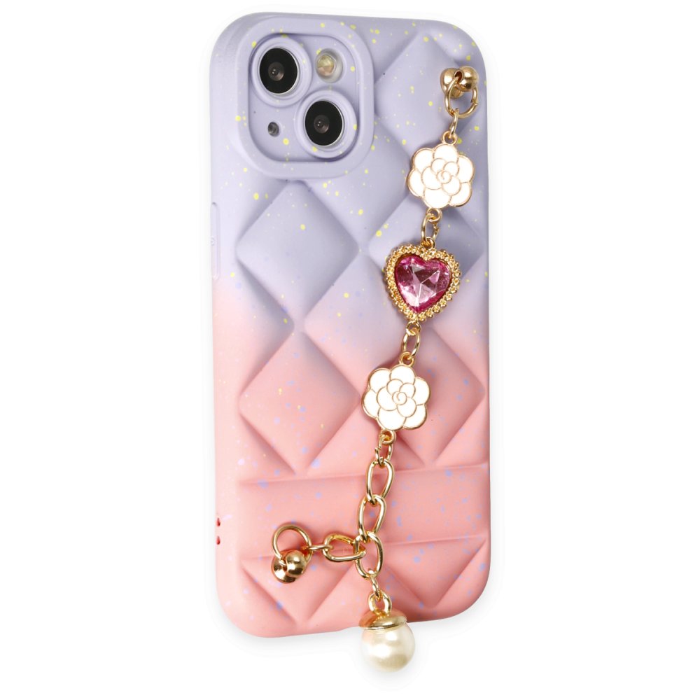Newface iPhone 13 Kılıf Mozart Elcekli Silikon - Pembe