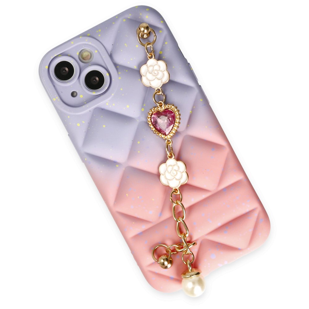 Newface iPhone 13 Kılıf Mozart Elcekli Silikon - Pembe