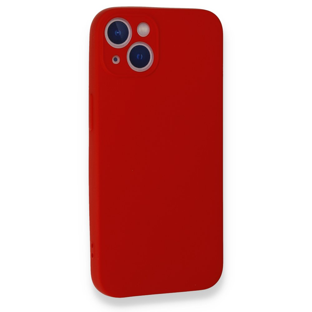 Newface iPhone 13 Kılıf Nano içi Kadife  Silikon - Kırmızı