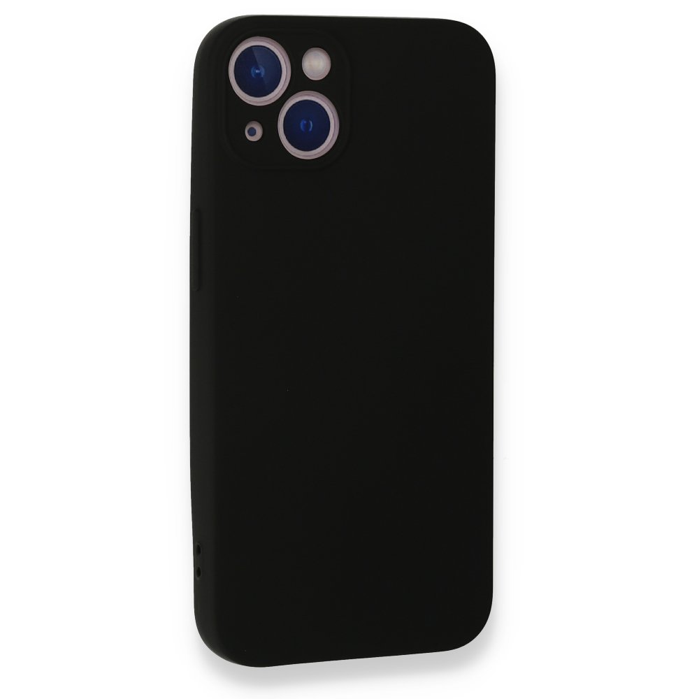 Newface iPhone 13 Kılıf Nano içi Kadife  Silikon - Siyah