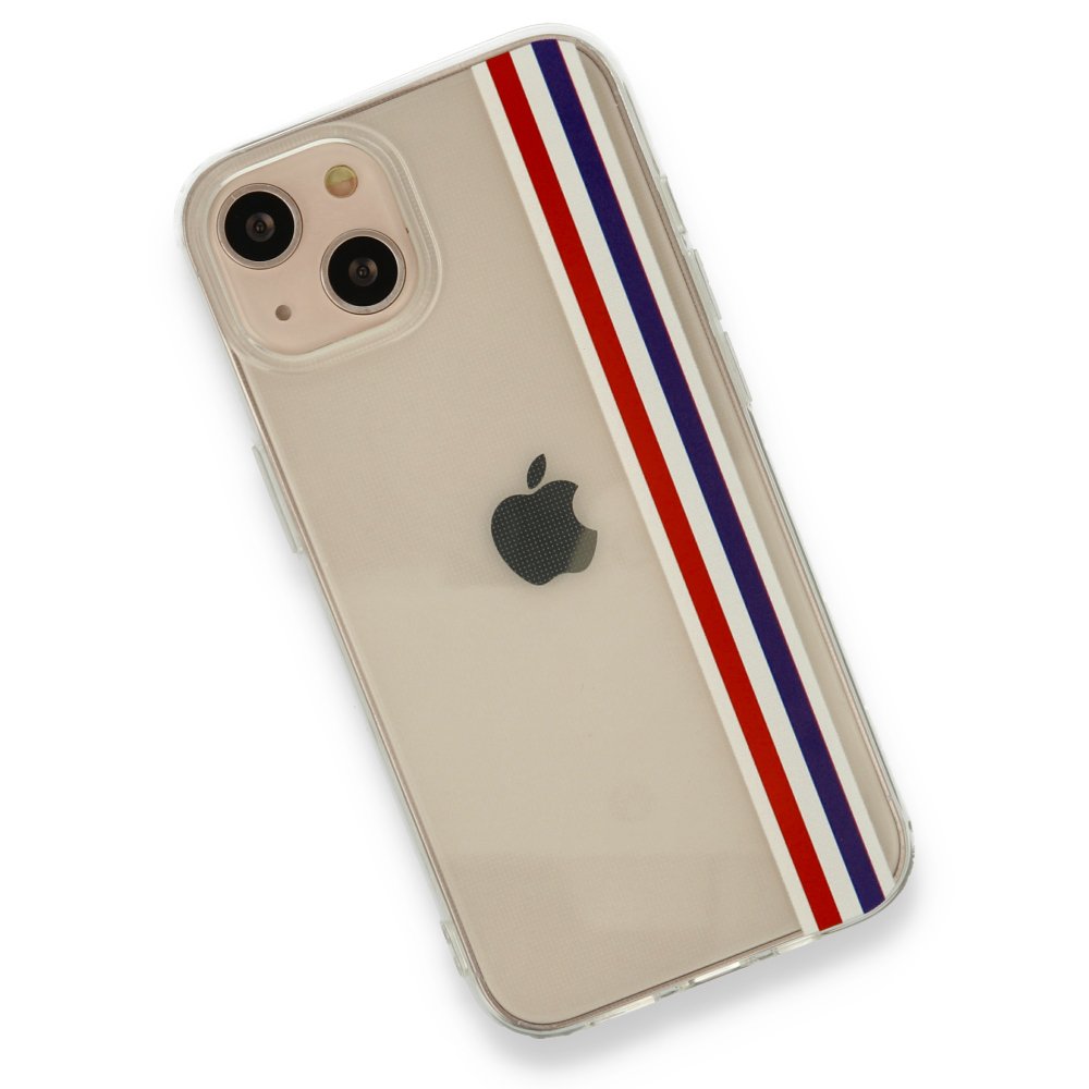 Newface iPhone 13 Kılıf Prime Silikon - Kırmızı-Lacivert