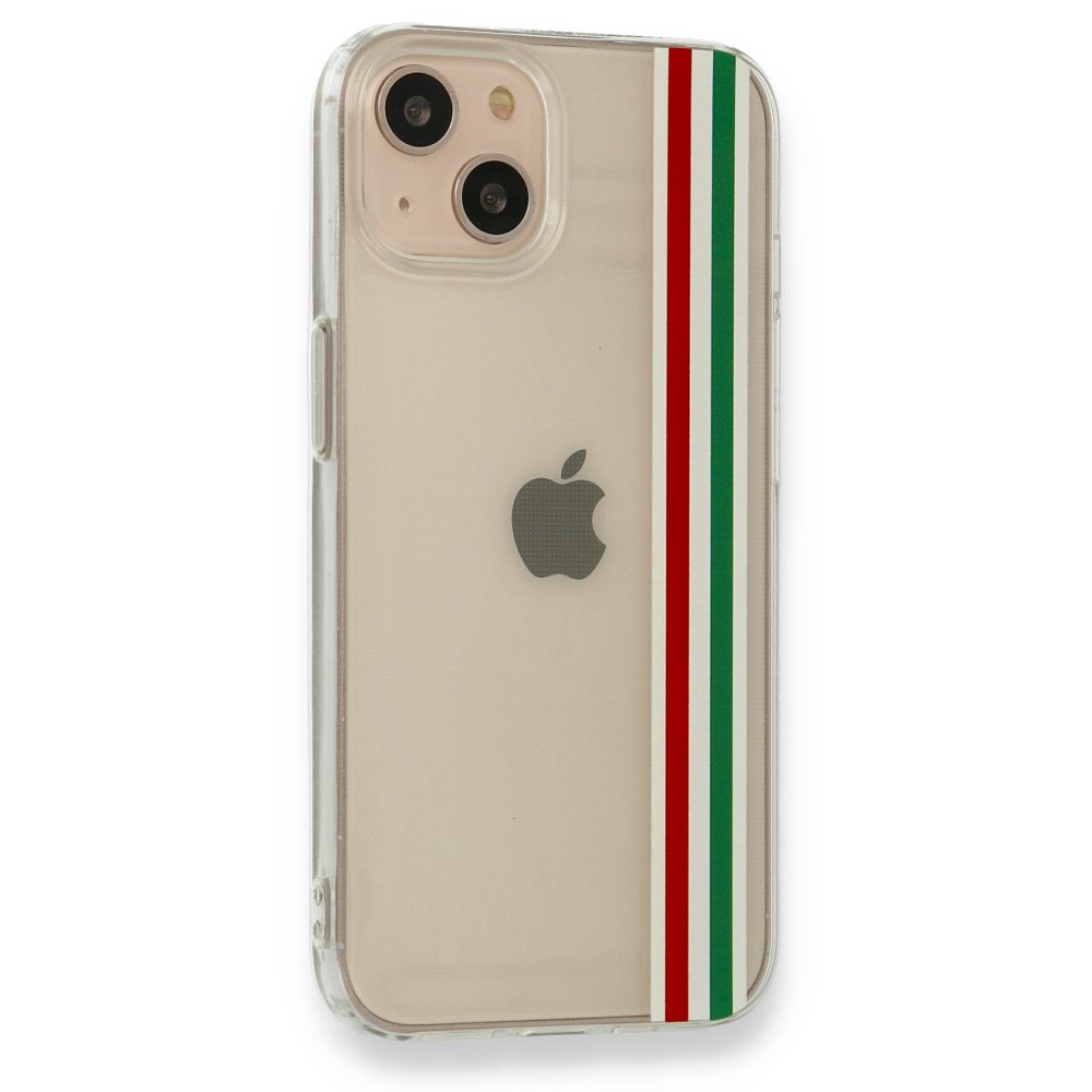 Newface iPhone 13 Kılıf Prime Silikon - Kırmızı-Yeşil