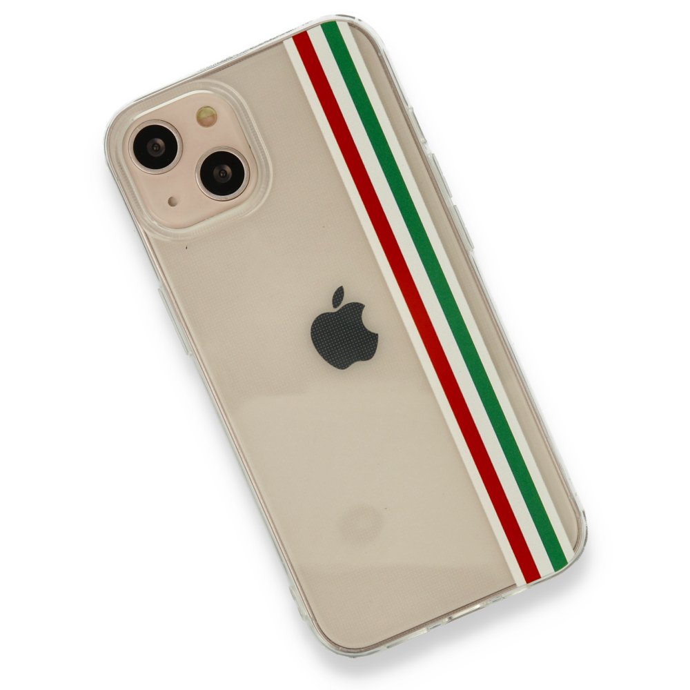 Newface iPhone 13 Kılıf Prime Silikon - Kırmızı-Yeşil