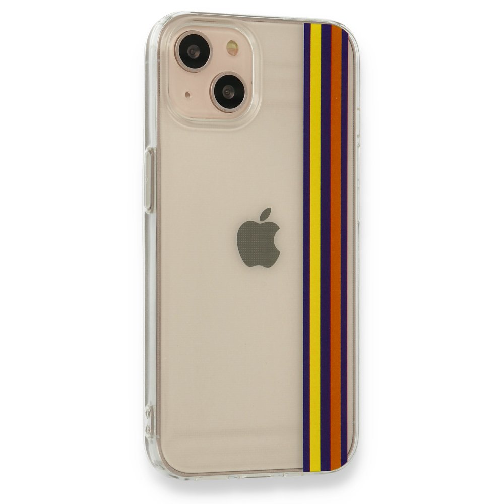 Newface iPhone 13 Kılıf Prime Silikon - Sarı-Turuncu