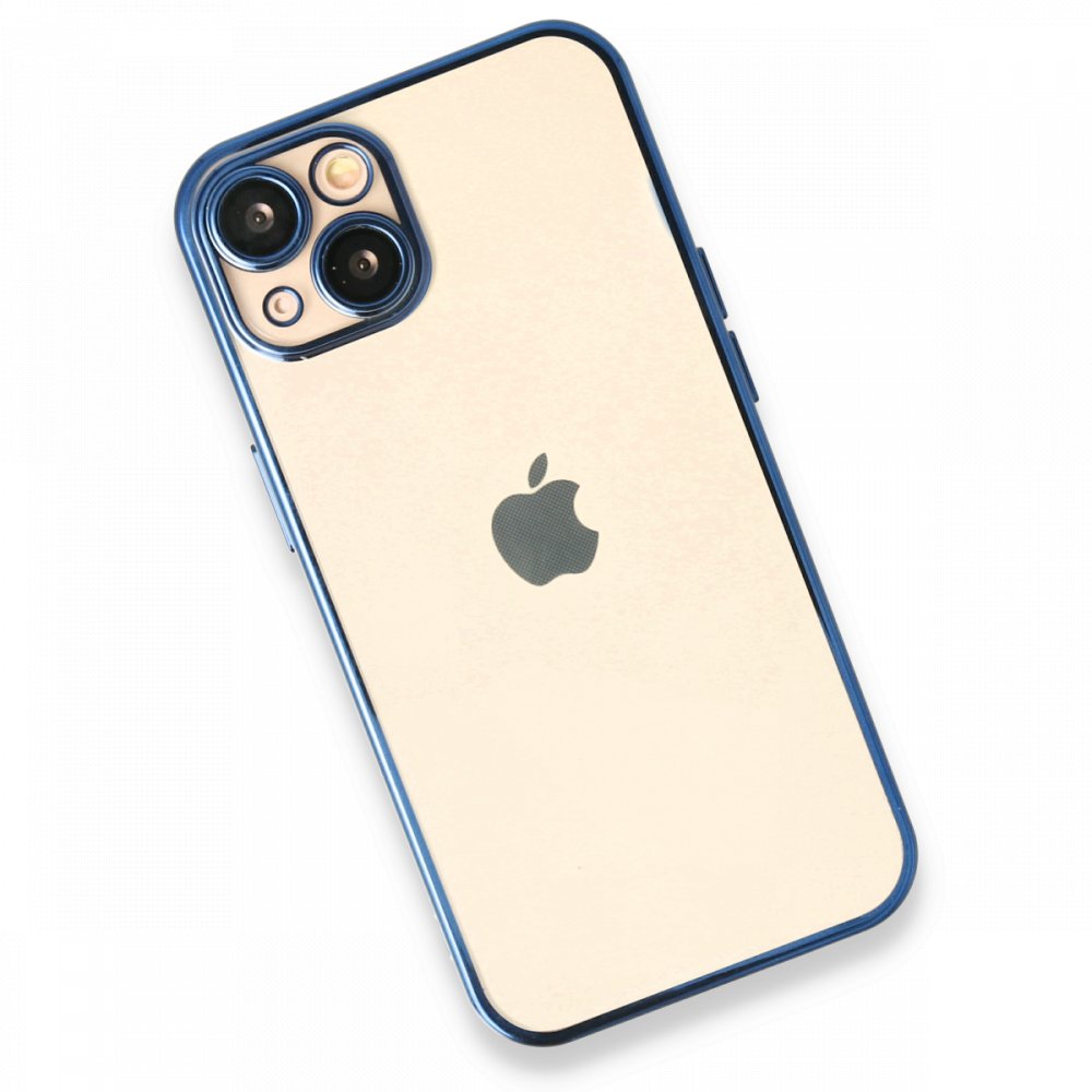 Newface iPhone 14 Kılıf Razer Lensli Silikon - Açık Mavi
